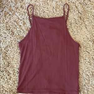 Mauve high neck cami